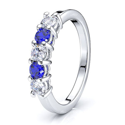 White Diamond and Blue Sapphire