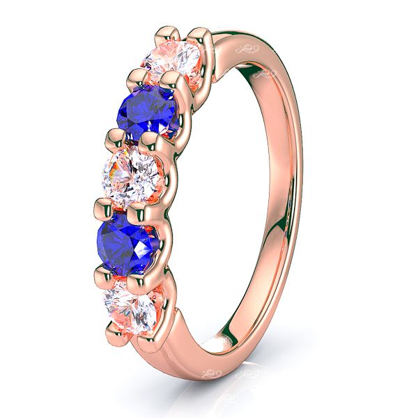 Rose Diamond and Blue Sapphire