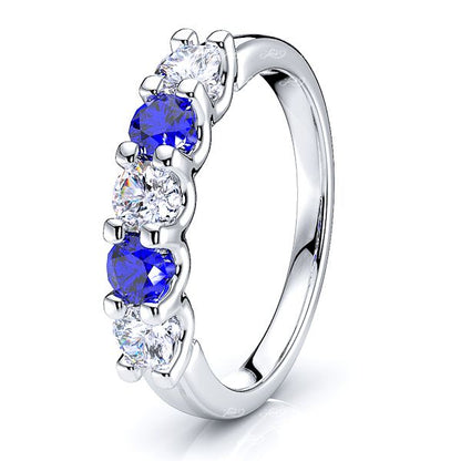 White Diamond and Blue Sapphire