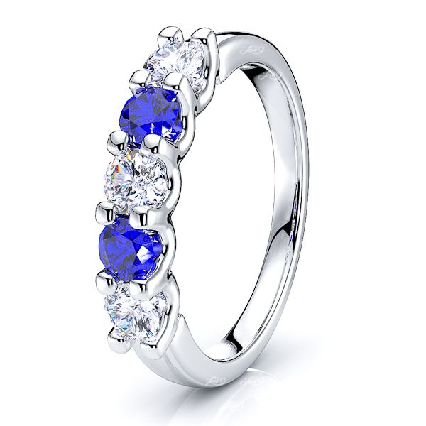 White Diamond and Blue Sapphire