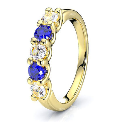 Yellow Diamond and Blue Sapphire
