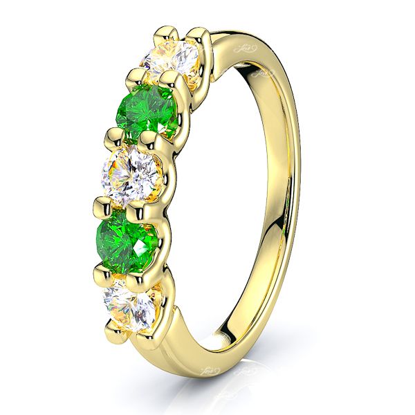 Yellow Diamond and Emerald