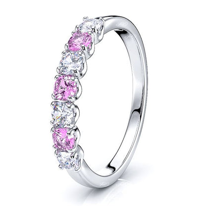 White Diamond and Pink Sapphire