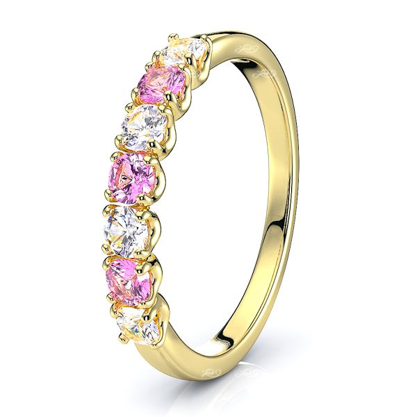 Yellow Diamond and Pink Sapphire
