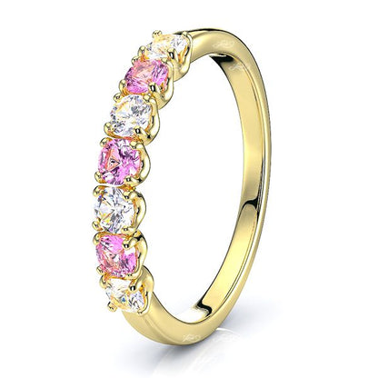 Yellow Diamond and Pink Sapphire