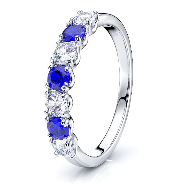 White Diamond and Blue Sapphire
