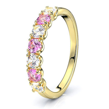 Yellow Diamond and Pink Sapphire
