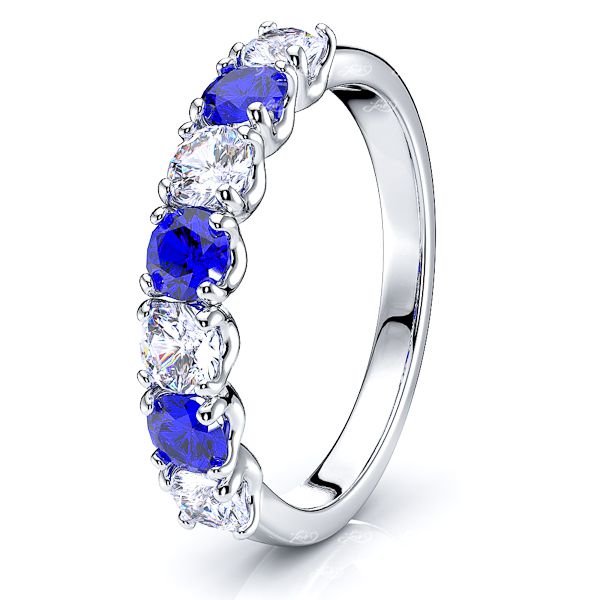 White Diamond and Blue Sapphire
