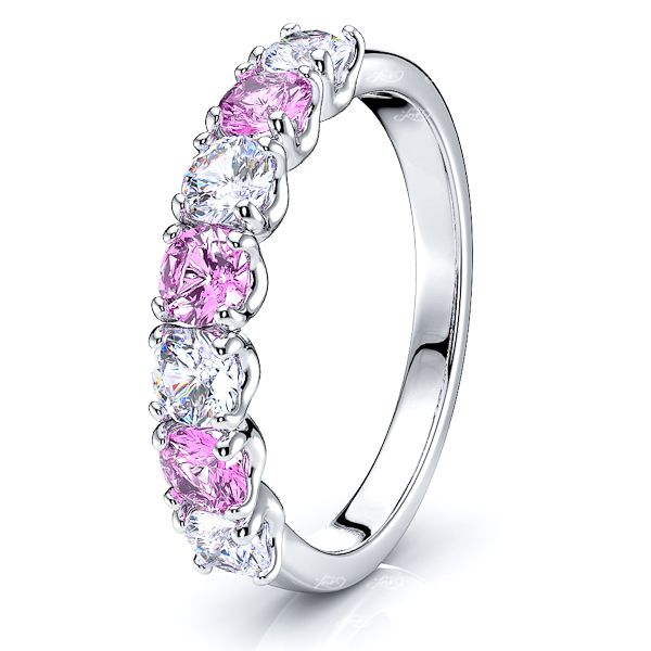 White Diamond and Pink Sapphire