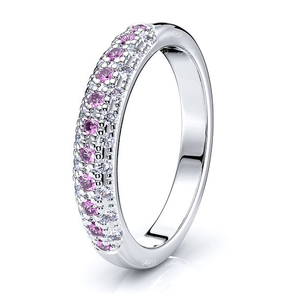 White Diamond and Pink Sapphire