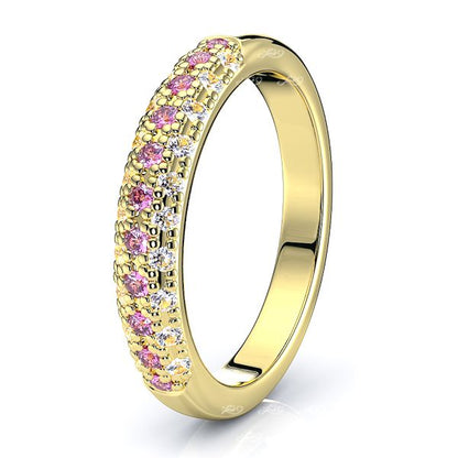 Yellow Diamond and Pink Sapphire