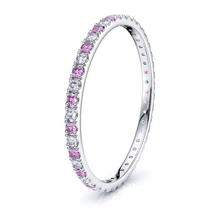 White Diamond and Pink Sapphire