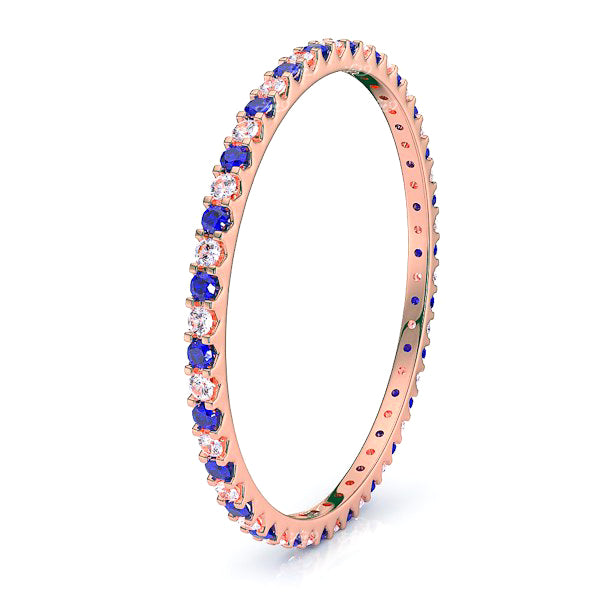 Rose Diamond and Blue Sapphire