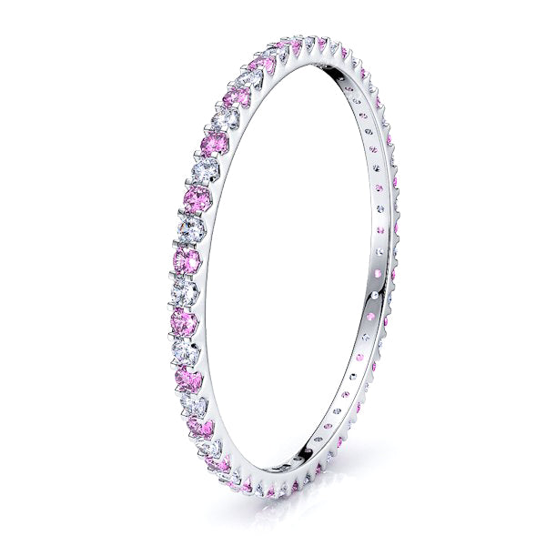 White Diamond and Pink Sapphire