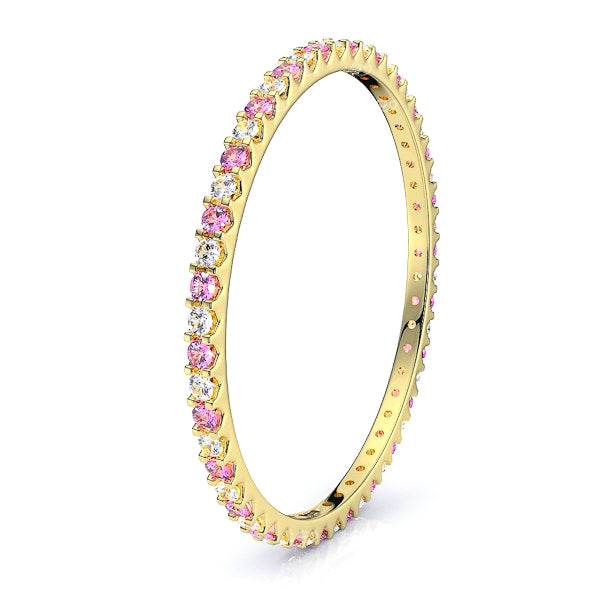 Yellow Diamond and Pink Sapphire