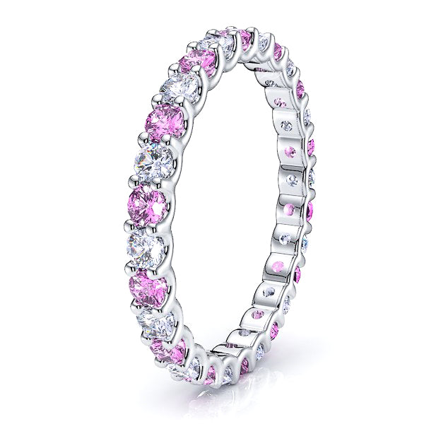 Diamond and Pink Sapphire