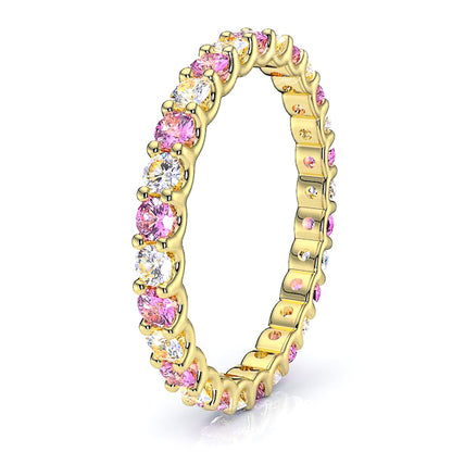 Yellow Diamond and Pink Sapphire