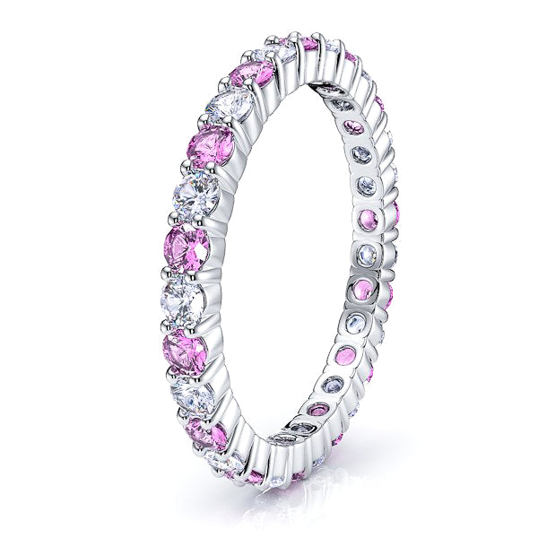 Diamond and Pink Sapphire