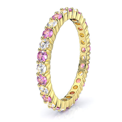 Yellow Diamond and Pink Sapphire