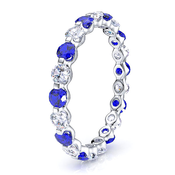 White Diamond and Blue Sapphire