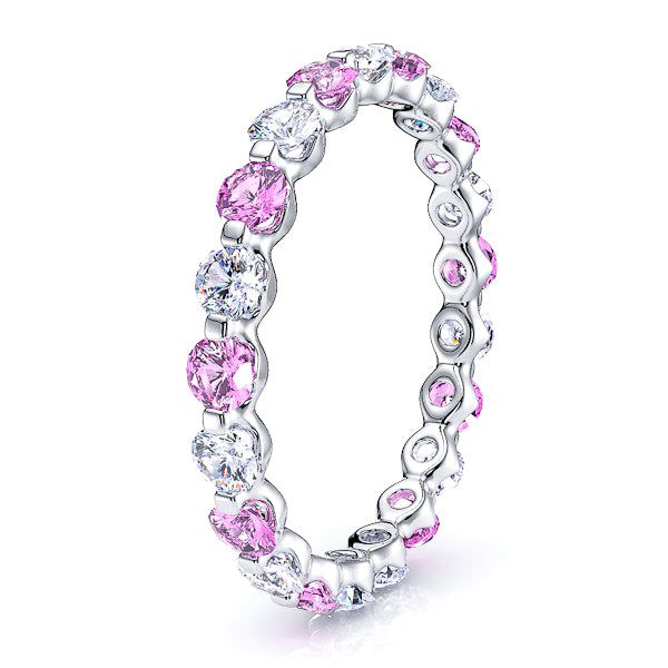 White Diamond and Pink Sapphire