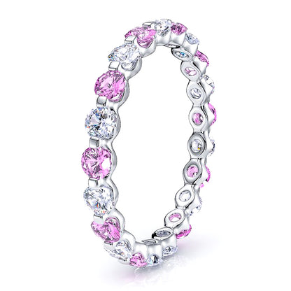 White Diamond and Pink Sapphire