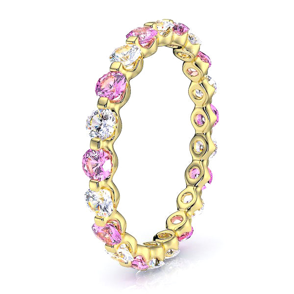 Yellow Diamond and Pink Sapphire