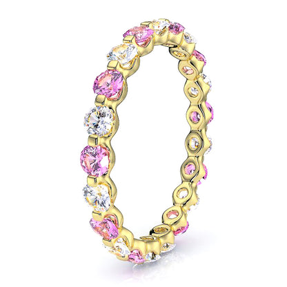 Yellow Diamond and Pink Sapphire