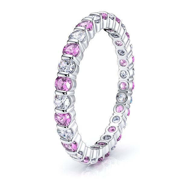White Diamond and Pink Sapphire