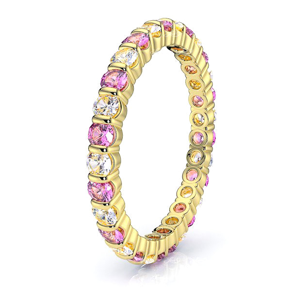 Yellow Diamond and Pink Sapphire