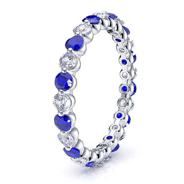White Diamond and Blue Sapphire