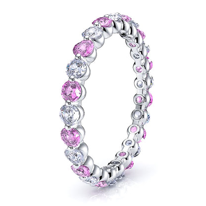 White Diamond and Pink Sapphire