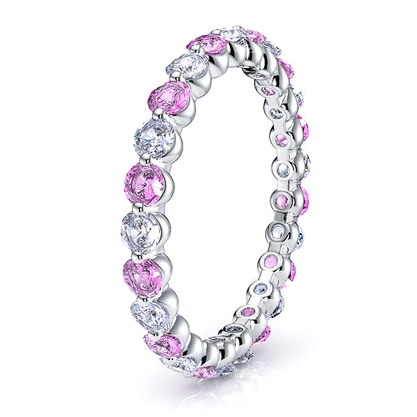 Diamond and Pink Sapphire