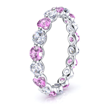 White Diamond and Pink Sapphire