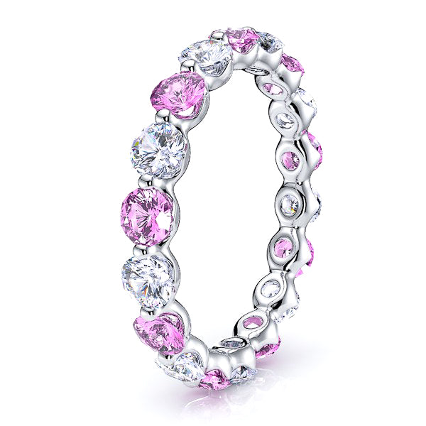 White Diamond and Pink Sapphire