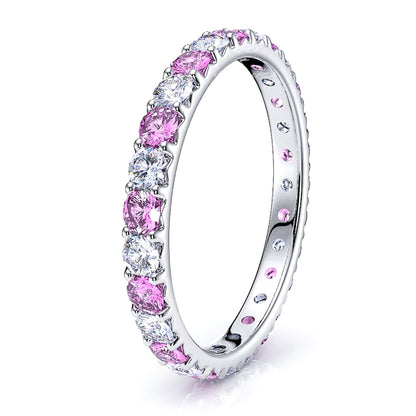 White Diamond and Pink Sapphire
