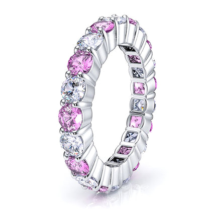 White Diamond and Pink Sapphire