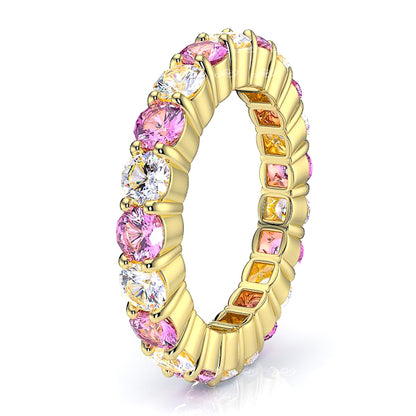 Yellow Diamond and Pink Sapphire