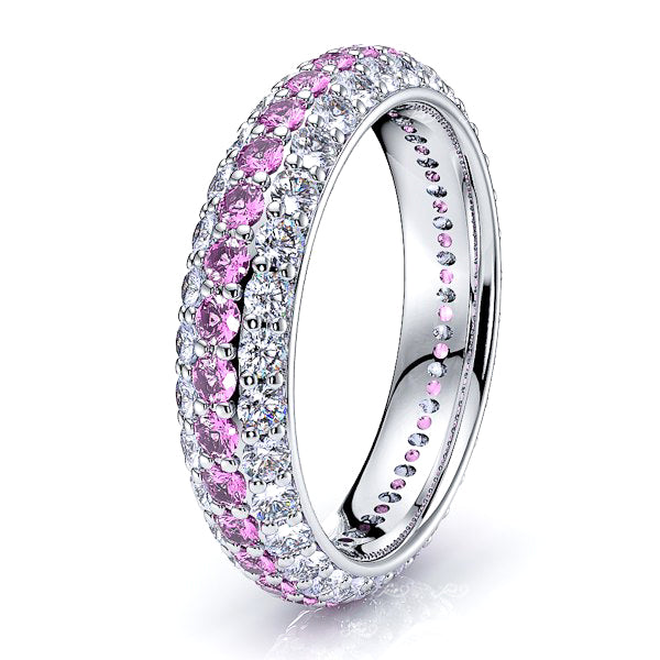 White Diamond and Pink Sapphire