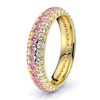 Yellow Diamond and Pink Sapphire