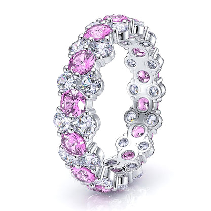 White Diamond and Pink Sapphire