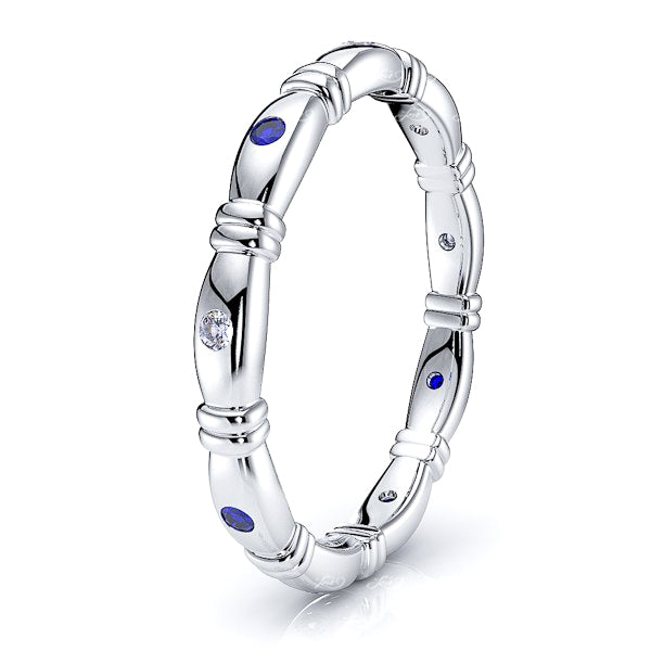 White Diamond and Blue Sapphire