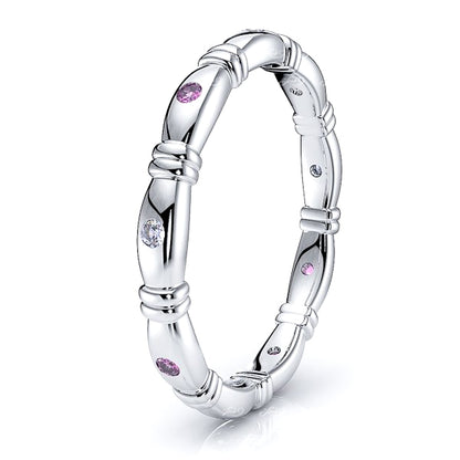 White Diamond and Pink Sapphire
