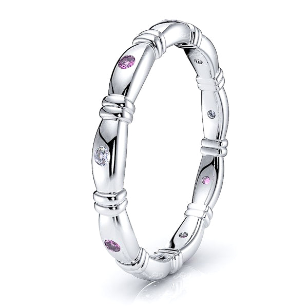 Diamond and Pink Sapphire