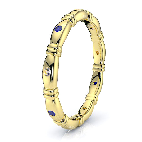 Yellow Diamond and Blue Sapphire