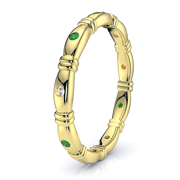 Yellow Diamond and Emerald