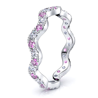 White Diamond and Pink Sapphire