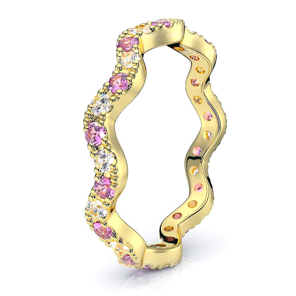 Yellow Diamond and Pink Sapphire