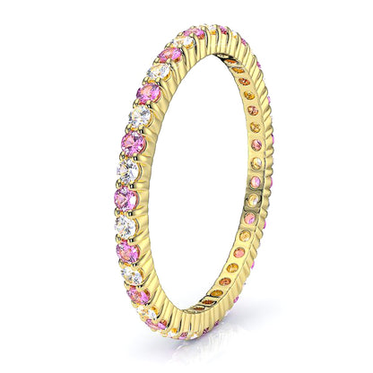 Yellow Diamond and Pink Sapphire