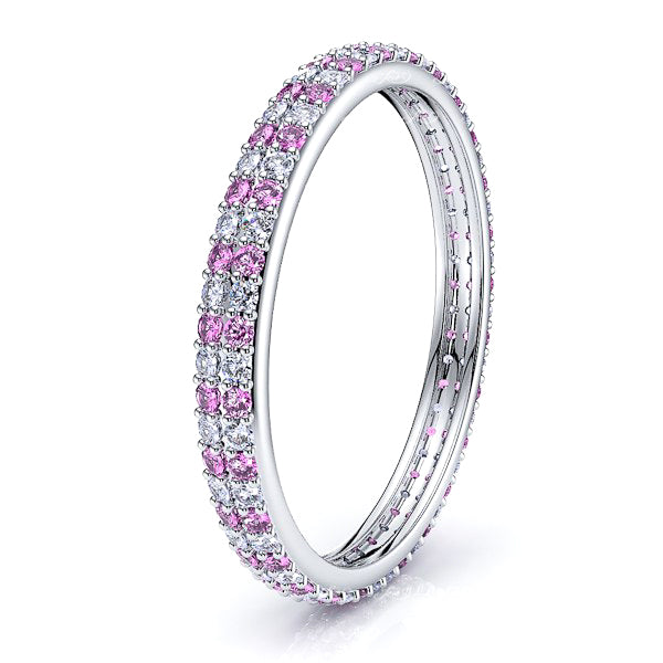 White Diamond and Pink Sapphire